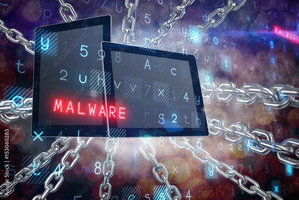 Poster composite image of virus background