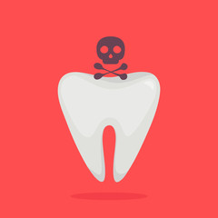 Ill tooth vector illustration