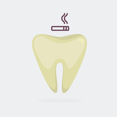 Ill tooth vector illustration