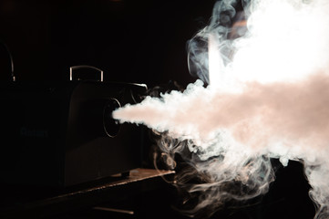 smoke machine in action