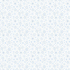 Christmas seamless doodle pattern with snowflakes