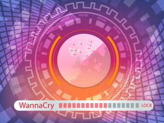 Obraz premium Ransomware alert, technology ,cyber secueity,cybercrime,wannacry