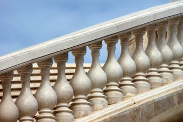 Old marble balustrade and stairs