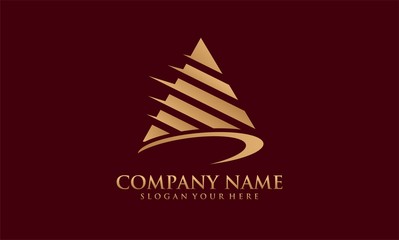 triangle gold phyramid logo