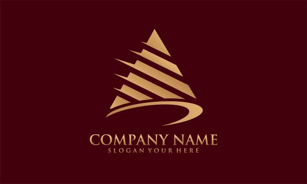 triangle gold phyramid logo