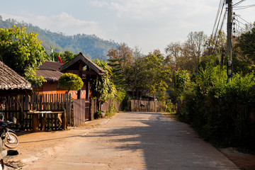 Soppong village in noth Thailand