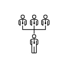 Business people teamwork with leader illustration.