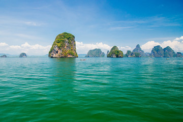 view of island group in Thailand, Phang nga