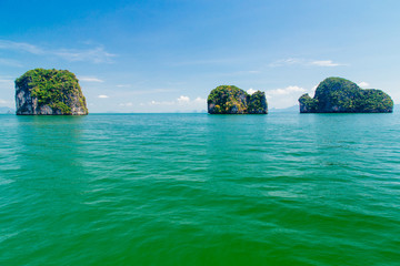 view of island group in Thailand, Phang nga