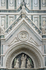 Exterior Facade of Duomo in Florence, Italy