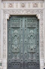 Front Doors of Duomo in Florence, Italy