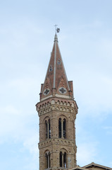 Fototapeta na wymiar Badia Florintina Bell Tower in Florence, Italy