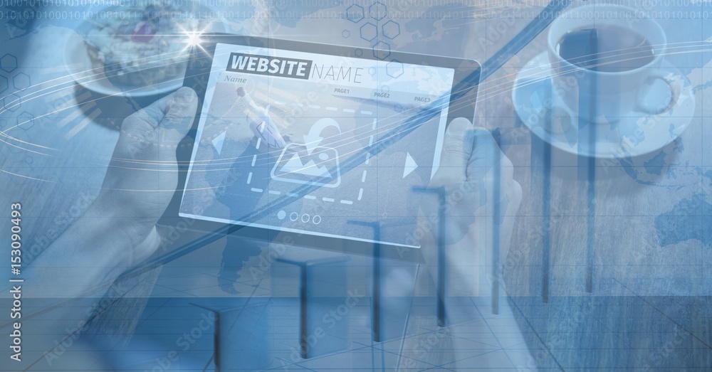 Poster hands using devices with overlay