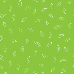 The outlines of the leaves are drawn by hand. Seamless pattern.