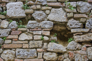 Etruscan Walls Rebuilt in San Gimignano, Italy