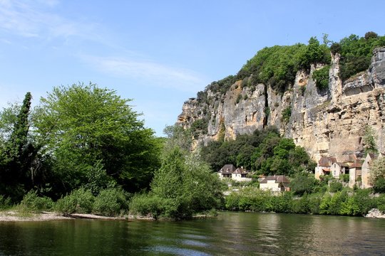 la Roque-Gageac,village troglodyte,Dordogne,Périgord noir,pays de Sarlat