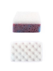 Purple bathing sponge isolated