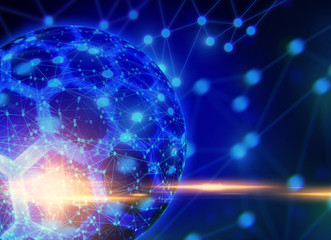 cloud storage security information, data deep learning hologram ai technology robotic, futuristic cyber network system online