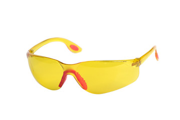 Yellow safety glasses