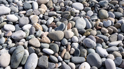 Sea pebble , sea stones background,beach rocks