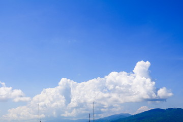 blue sky vivid with the cloud in summer art of nature beautiful and copy space for add text