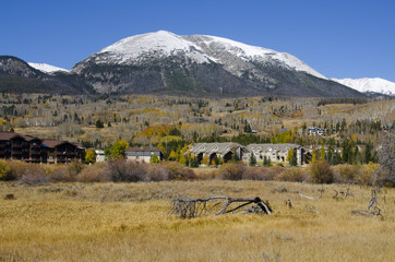 Buffalo Mountain and the Last of Autumn in Frisco, Colorado - obrazy, fototapety, plakaty