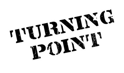 Turning Point rubber stamp. Grunge design with dust scratches. Effects can be easily removed for a clean, crisp look. Color is easily changed.