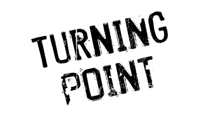 Turning Point rubber stamp. Grunge design with dust scratches. Effects can be easily removed for a clean, crisp look. Color is easily changed.