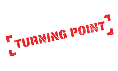 Turning Point rubber stamp. Grunge design with dust scratches. Effects can be easily removed for a clean, crisp look. Color is easily changed.