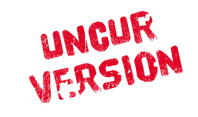 Uncur Version rubber stamp. Grunge design with dust scratches. Effects can be easily removed for a clean, crisp look. Color is easily changed.
