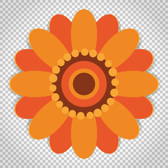 Icon of flower, floral symbol.