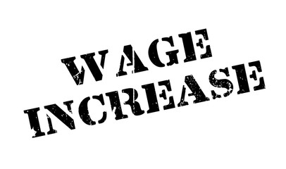 Wage Increase rubber stamp. Grunge design with dust scratches. Effects can be easily removed for a clean, crisp look. Color is easily changed.