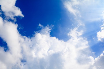 blue sky vivid with the cloud in summer art of nature beautiful and copy space for add text