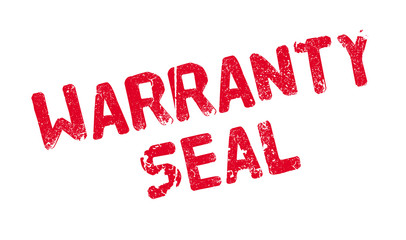 Warranty Seal rubber stamp. Grunge design with dust scratches. Effects can be easily removed for a clean, crisp look. Color is easily changed.