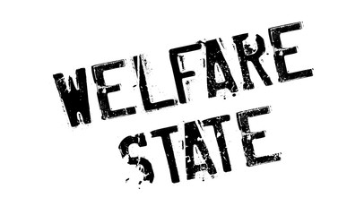 Welfare State rubber stamp. Grunge design with dust scratches. Effects can be easily removed for a clean, crisp look. Color is easily changed.