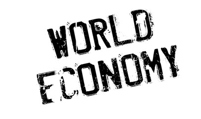 World Economy rubber stamp. Grunge design with dust scratches. Effects can be easily removed for a clean, crisp look. Color is easily changed.
