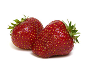Fresh strawberry isolated on white