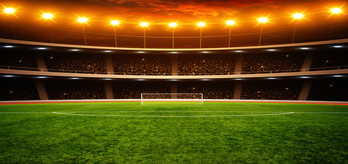 Fototapeta premium soccer stadium with lights