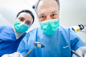 Dentists at work