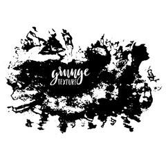 Ink vector brush strokes. Vector illustration. Grunge hand drawn watercolor texture. Space for text.