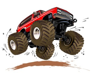 Vector Cartoon Monster Truck. Available EPS-10 vector format separated by groups and layers for easy edit © Mechanik