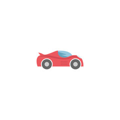 Fototapeta na wymiar Flat Sport Vehicle Element. Vector Illustration Of Flat Luxury Auto Isolated On Clean Background. Can Be Used As Sport, Car And Auto Symbols.