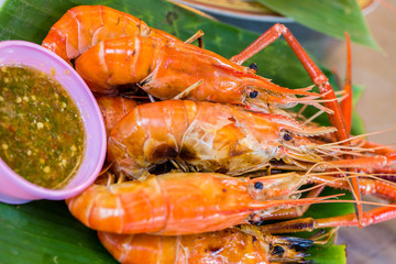 Delicious shrimp roasted.