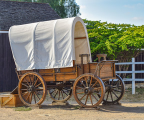 Western wagon used during the pioneer or cowboy days