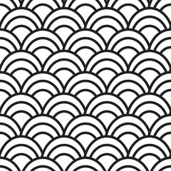 Seamless antique palette simple art deco wave scales pattern vector. Seamless Art-Deco Vintage Pattern