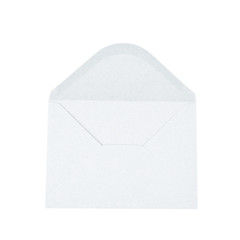 White paper envelope isolated