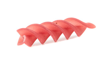 Red pasta fusilli
