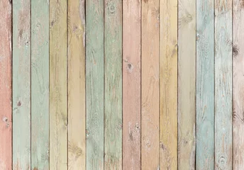 Peel and stick wall murals Melon wood planks colored pastel background or texture
