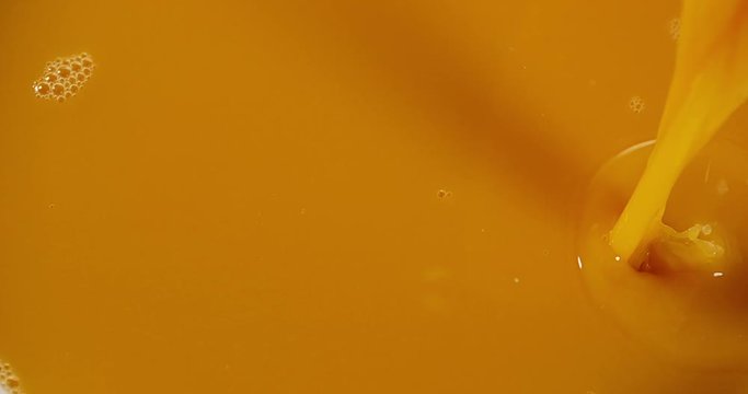 Orange Juice being poured, Slow Motion 4K