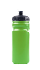 Plastic sport water bottle isolated